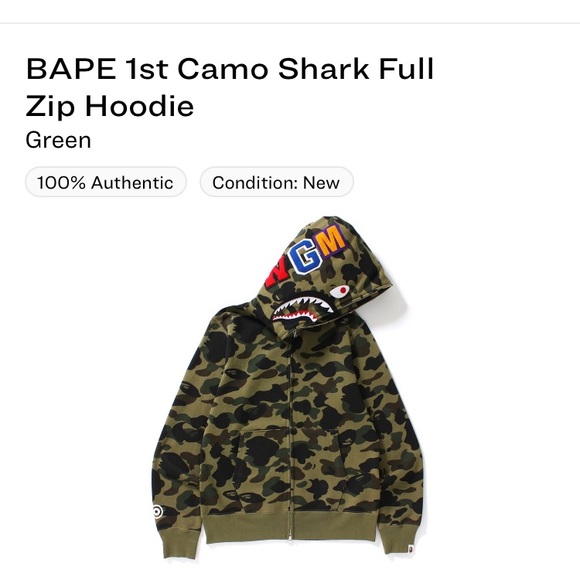 bape green camo hoodie